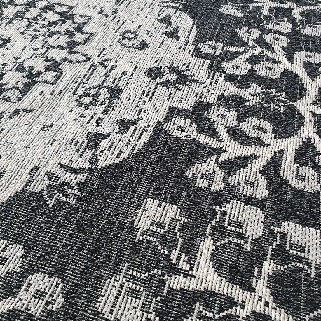 Cotton Rug Black Grey Oriental | Rugs Dropshipping, Wholesale of Rugs ...