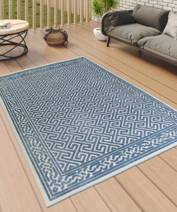 Blue Outdoor Rugs for Garden Patio Large Small Teal Blue Wholesale Dropshipping UK